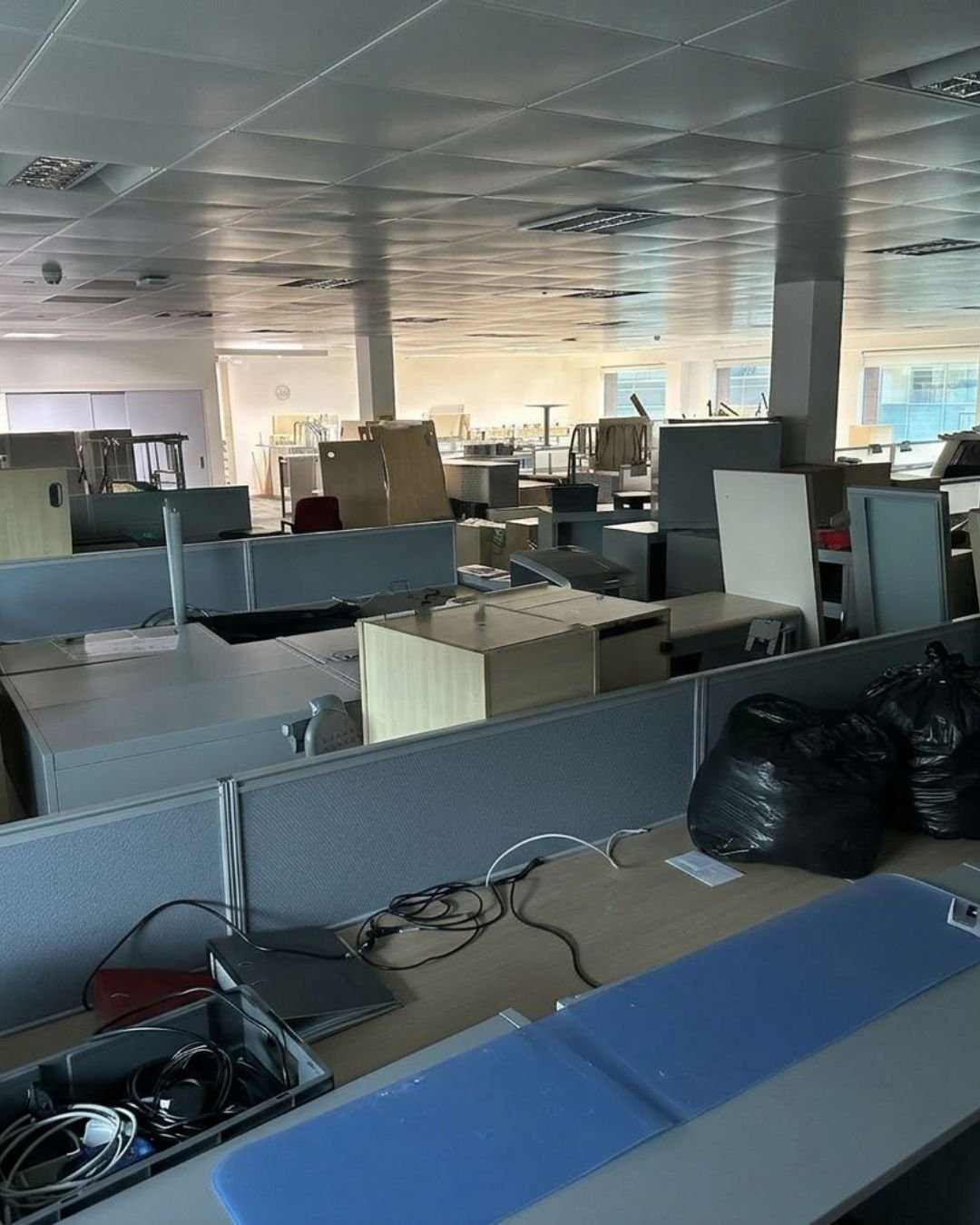 Office cleanout before